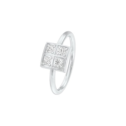 Polished Glow Diamond Ring 18 KT / White Gold / 22