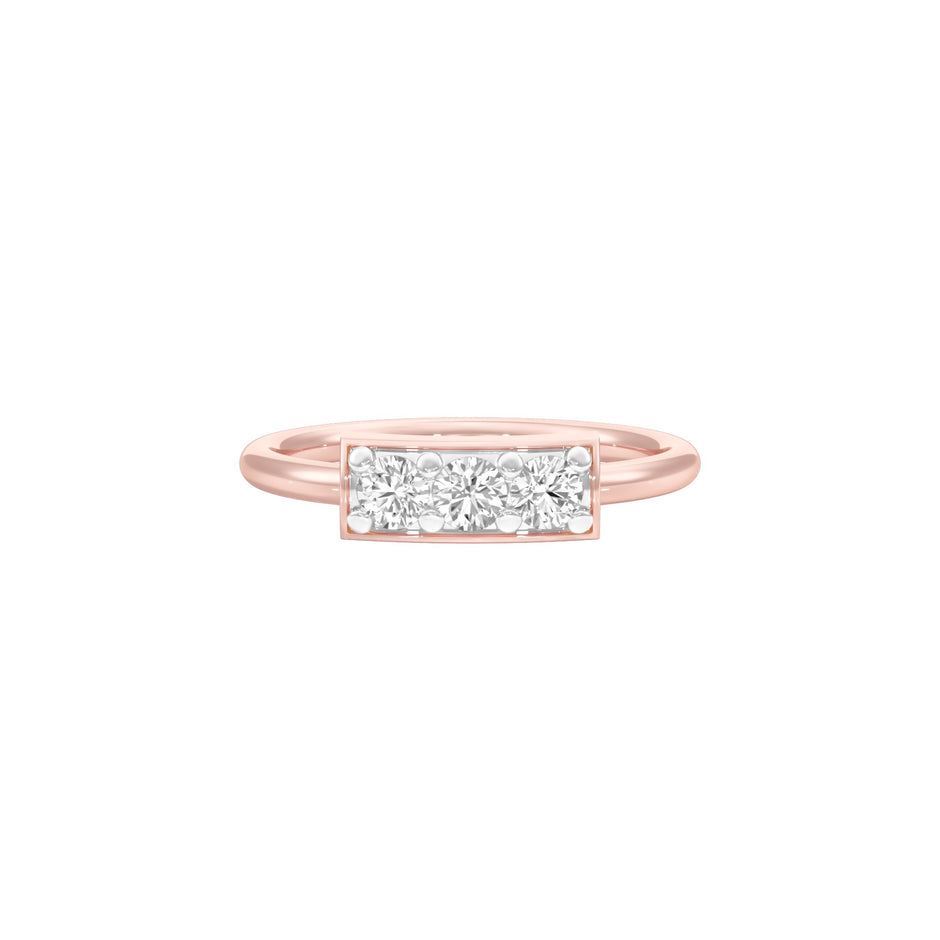 Powerful Spark Diamond Ring 18 KT / Rose Gold / 22