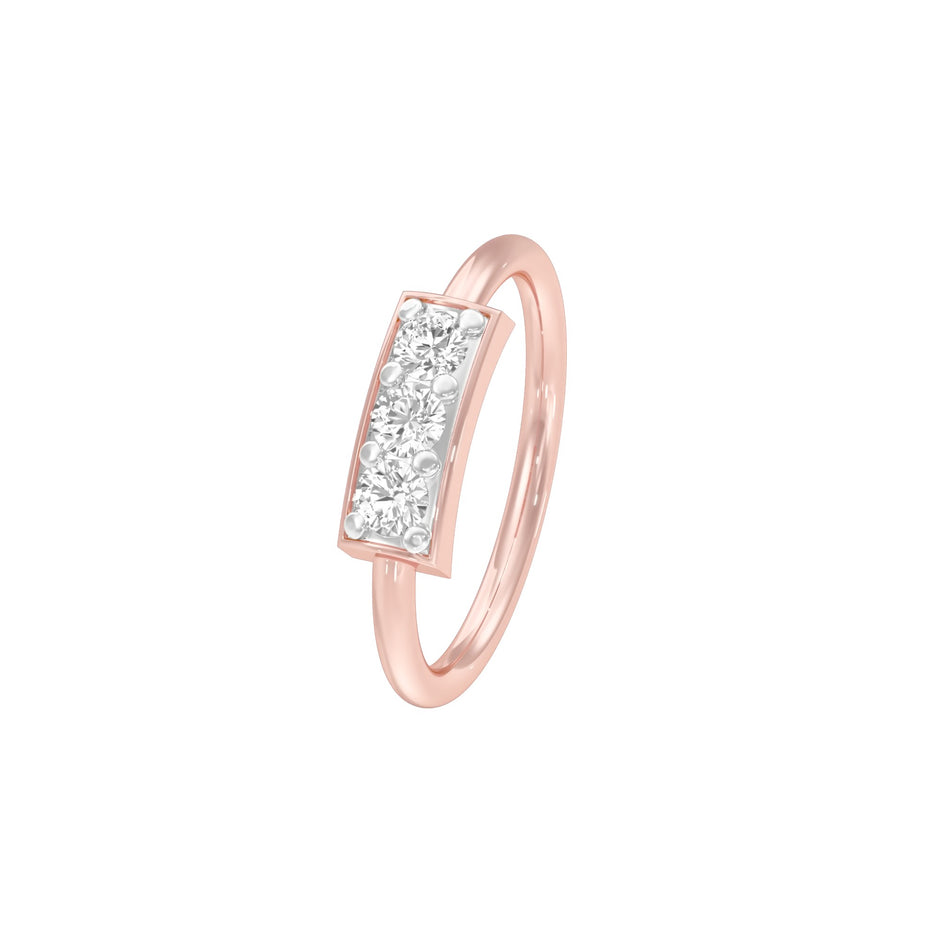 Powerful Spark Diamond Ring 18 KT / Rose Gold / 22