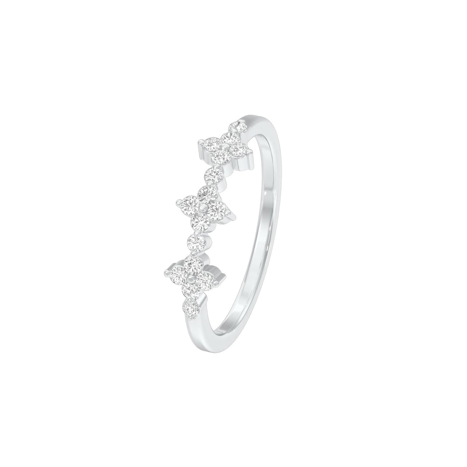 Coffee Break Glow Diamond Ring 18 KT / White Gold / 22