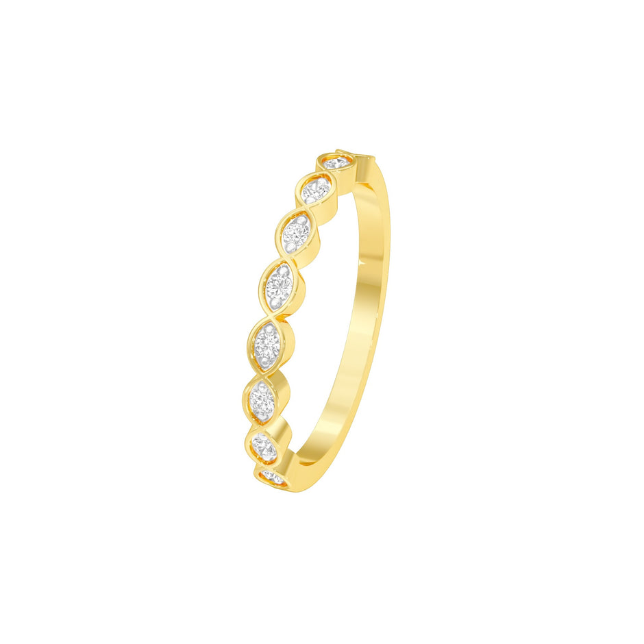 Desk Sparkle Diamond Ring 18 KT / Yellow Gold / 22