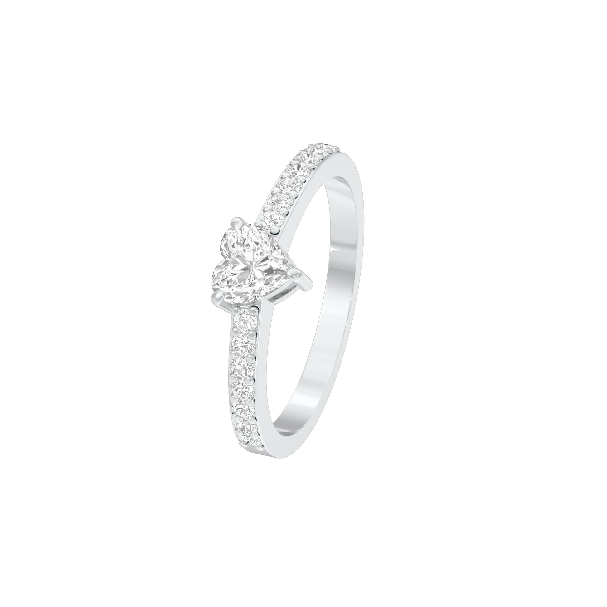 Midday Spark Diamond Ring 18 KT / White Gold / 22