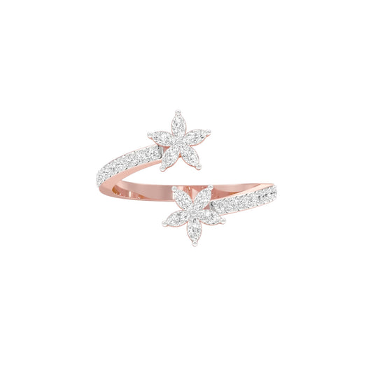 Twinkling Trail Diamond Ring 18 KT / Rose Gold / 22