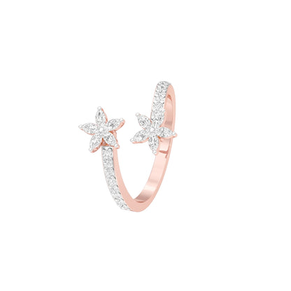 Twinkling Trail Diamond Ring 18 KT / Rose Gold / 22