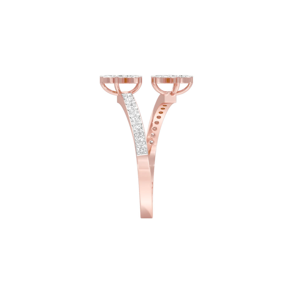 Twinkling Trail Diamond Ring 18 KT / Rose Gold / 22