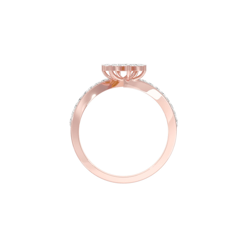 Twinkling Trail Diamond Ring 18 KT / Rose Gold / 22