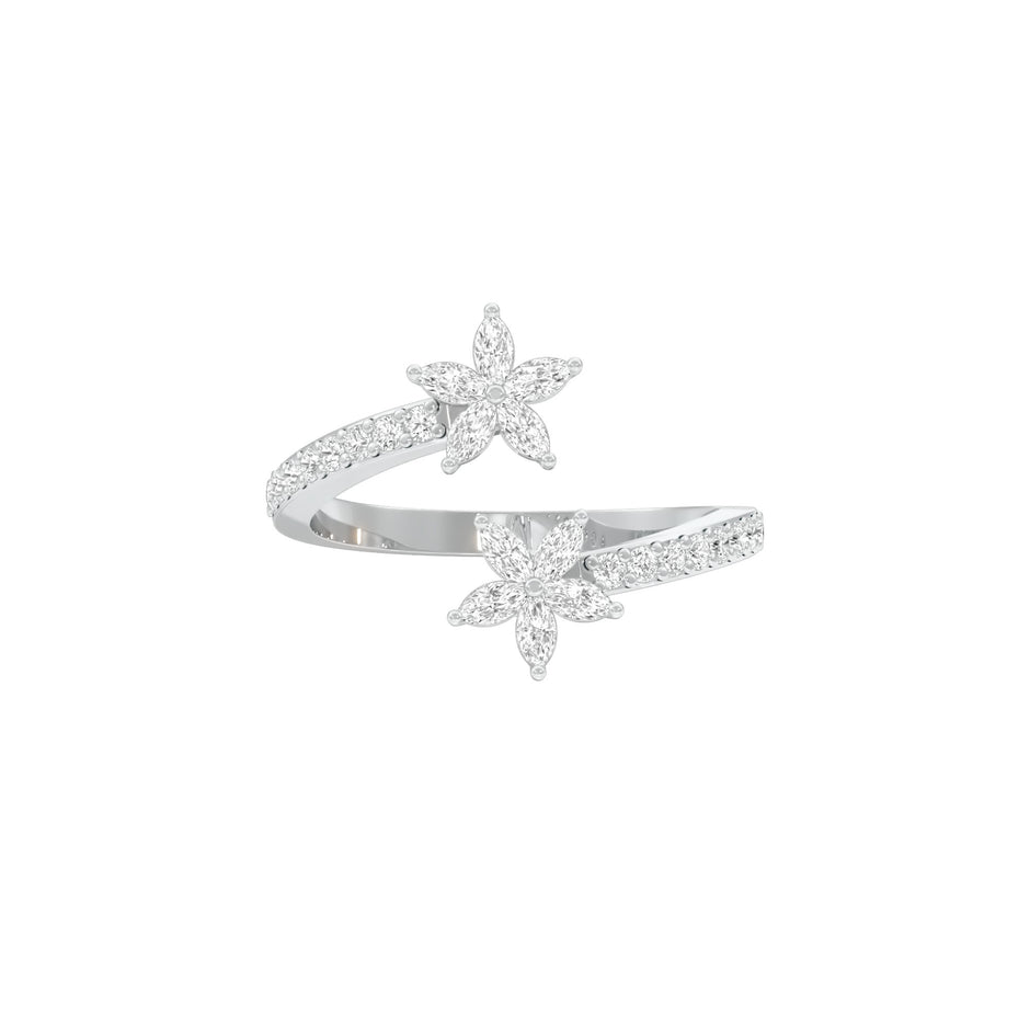 Twinkling Trail Diamond Ring 18 KT / White Gold / 22
