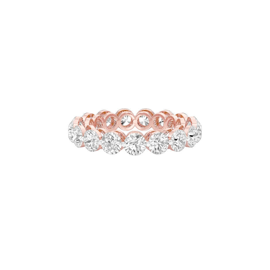Pure Circle Diamond Band Ring 18 KT / Rose Gold / 22