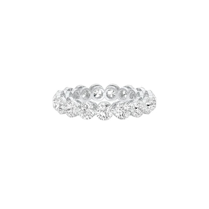Pure Circle Diamond Band Ring 18 KT / White Gold / 22