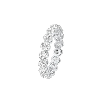 Pure Circle Diamond Band Ring 18 KT / White Gold / 22