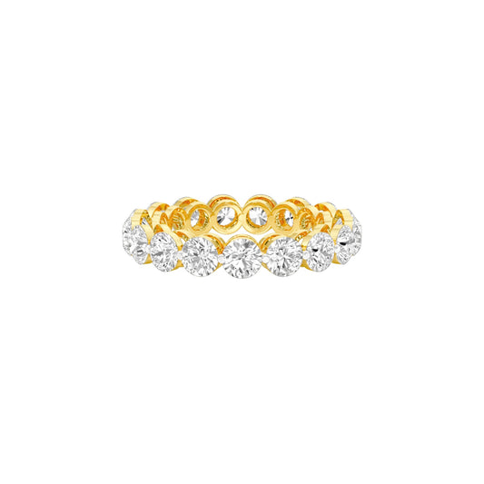 Pure Circle Diamond Band Ring 18 KT / Yellow Gold / 22