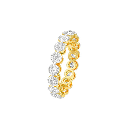 Pure Circle Diamond Band Ring 18 KT / Yellow Gold / 22