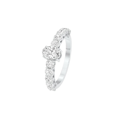 Yes Ofcourse Diamond Engagement Ring 18 KT / White Gold / 22