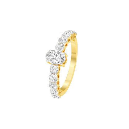 Yes Ofcourse Diamond Engagement Ring 18 KT / Yellow Gold / 22