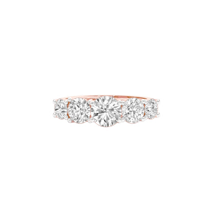 Love Glow Diamond Band Ring 18 KT / Rose Gold / 22