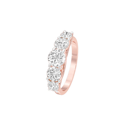 Love Glow Diamond Band Ring 18 KT / Rose Gold / 22