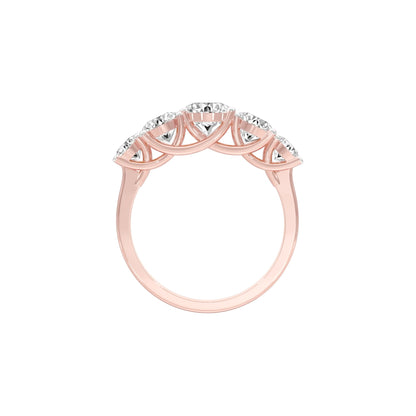 Love Glow Diamond Band Ring 18 KT / Rose Gold / 22