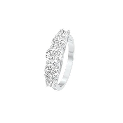Love Glow Diamond Band Ring 18 KT / White Gold / 22