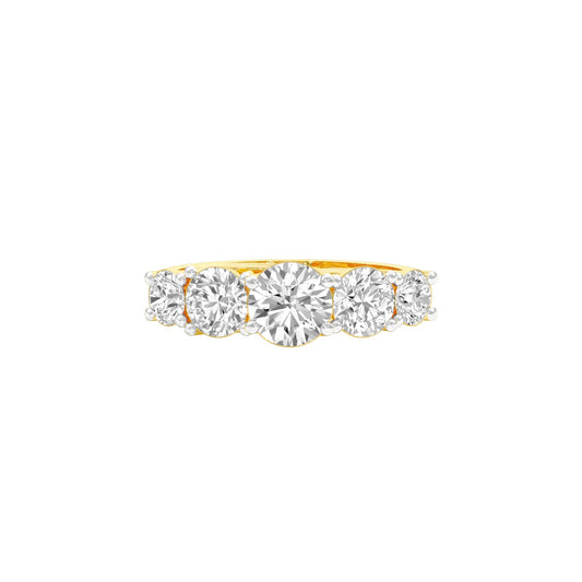 Love Glow Diamond Band Ring 18 KT / Yellow Gold / 22