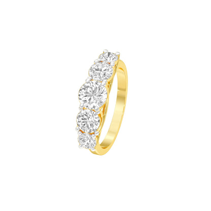 Love Glow Diamond Band Ring 18 KT / Yellow Gold / 22