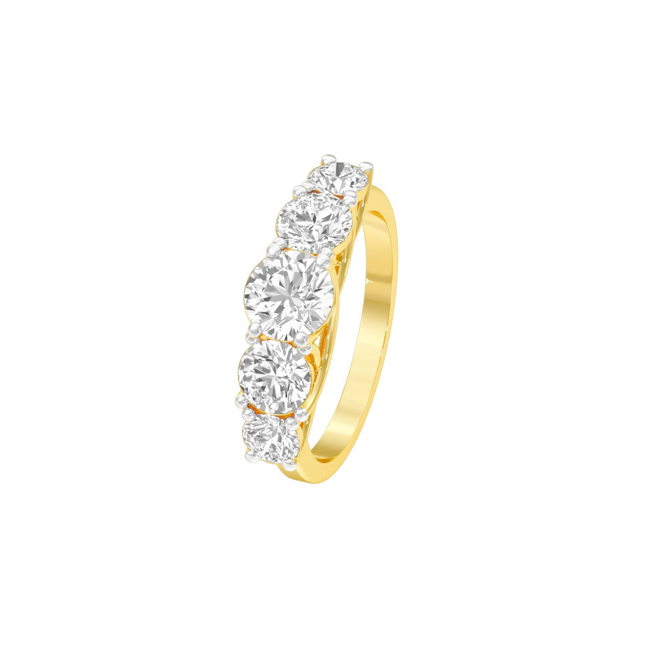Love Glow Diamond Band Ring 18 KT / Yellow Gold / 22