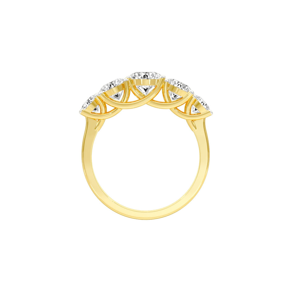Love Glow Diamond Band Ring 18 KT / Yellow Gold / 22