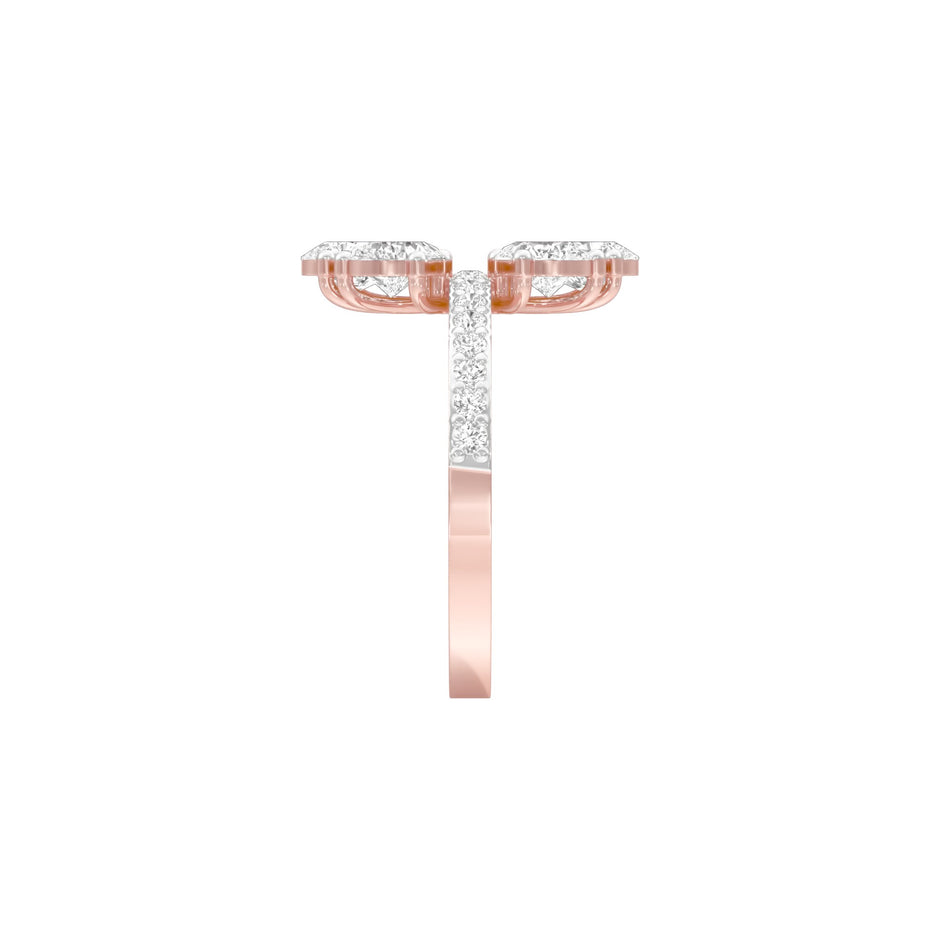 Aftermath Glow Diamond Cocktail Ring 18 KT / Rose Gold / 22