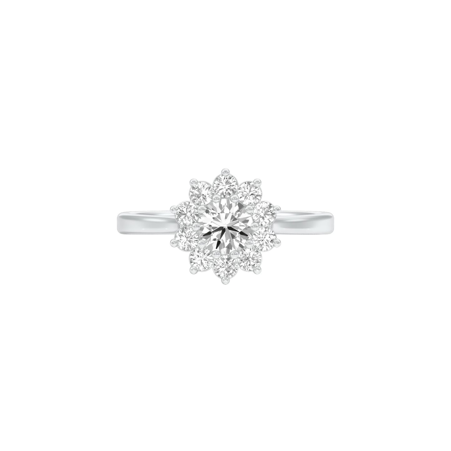 A Lifetime Diamond Engagement Ring 18 KT / White Gold / 22