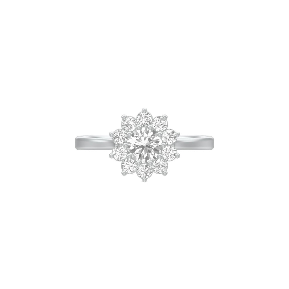A Lifetime Diamond Engagement Ring 18 KT / White Gold / 18