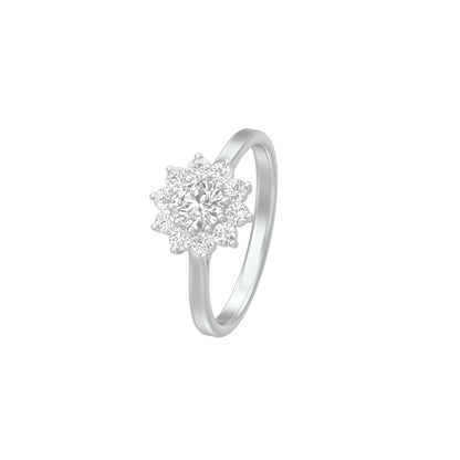 A Lifetime Diamond Engagement Ring 18 KT / White Gold / 18
