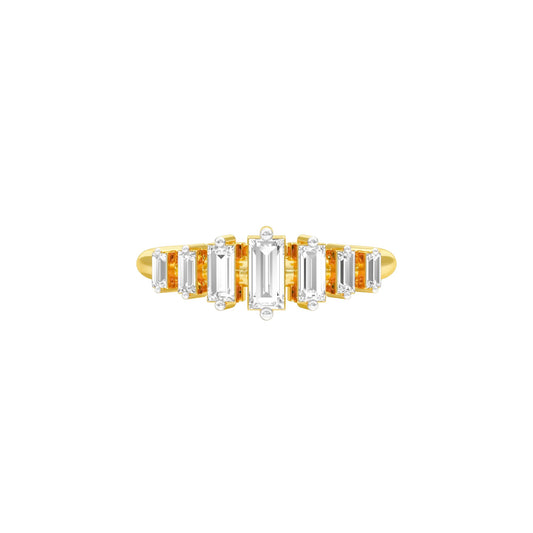 Mid Lunch Glow Diamond Ring 18 KT / Yellow Gold / 22