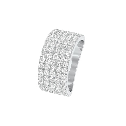 Glamour Night Cocktail Ring 18 KT / White Gold / 22