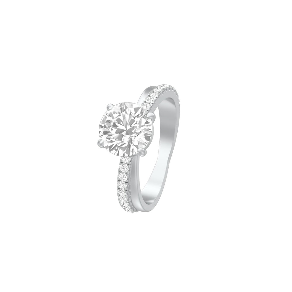 Perpetual Love Diamond Engagement Ring 18 KT / White Gold / 18