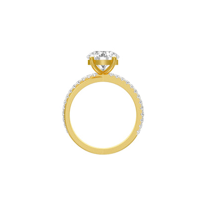 Perpetual Love Diamond Engagement Ring 18 KT / Yellow Gold / 18