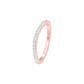 Crystal Circle Diamond Band Ring 18 KT / Rose Gold / 22