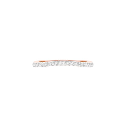 Crystal Circle Diamond Band Ring 18 KT / Rose Gold / 22
