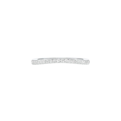 Crystal Circle Diamond Band Ring 18 KT / White Gold / 22