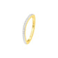 Crystal Circle Diamond Band Ring 18 KT / Yellow Gold / 22
