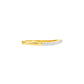 Crystal Circle Diamond Band Ring 18 KT / Yellow Gold / 22