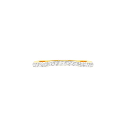 Crystal Circle Diamond Band Ring 18 KT / Yellow Gold / 22