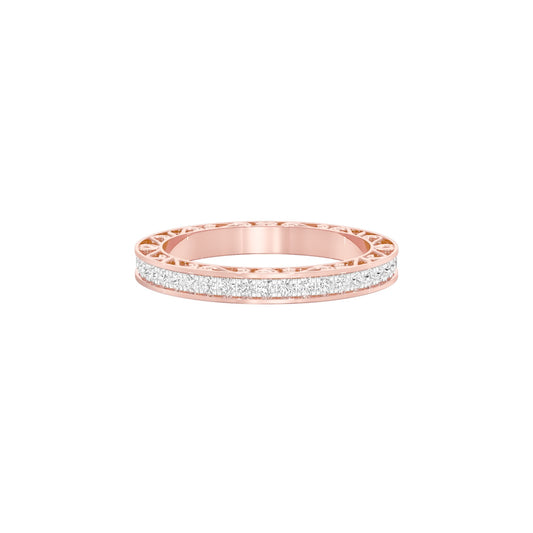Unbreakable Diamond Band Ring 18 KT / Rose Gold / 22