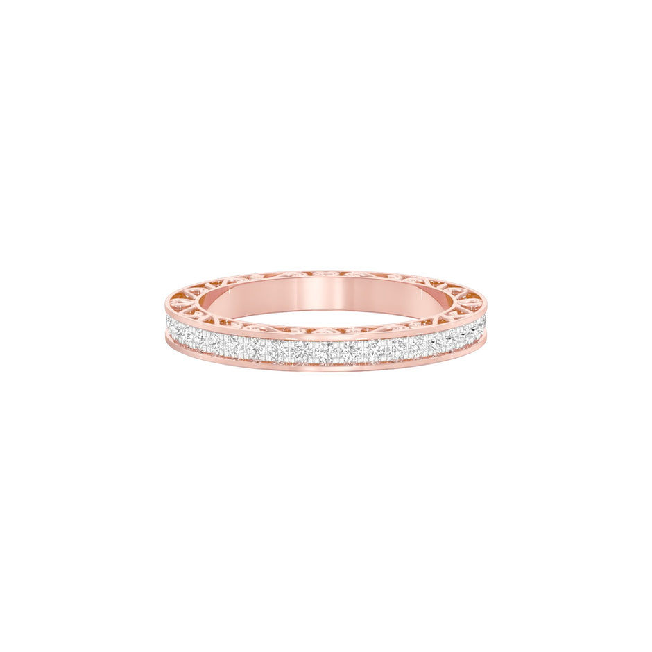 Unbreakable Diamond Band Ring 18 KT / Rose Gold / 22