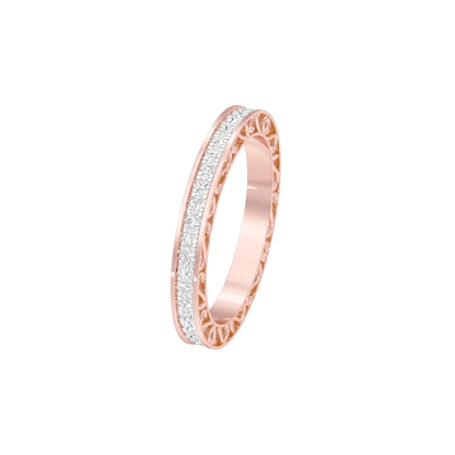 Unbreakable Diamond Band Ring 18 KT / Rose Gold / 22