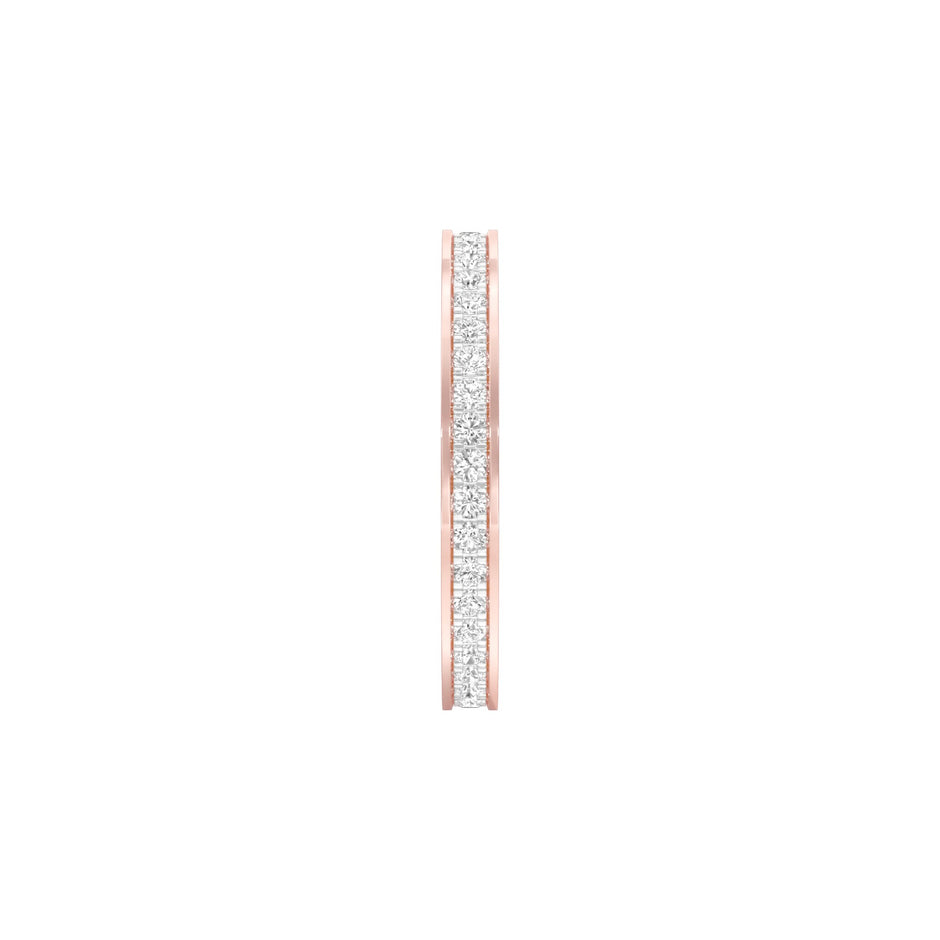 Unbreakable Diamond Band Ring 18 KT / Rose Gold / 22