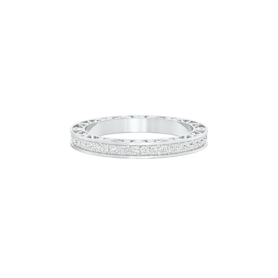 Unbreakable Diamond Band Ring 18 KT / White Gold / 22