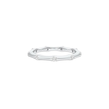 Sleek Shine Diamond Band Ring 18 KT / White Gold / 22