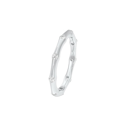 Sleek Shine Diamond Band Ring 18 KT / White Gold / 22