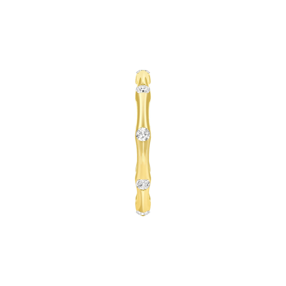 Sleek Shine Diamond Band Ring 18 KT / Yellow Gold / 22
