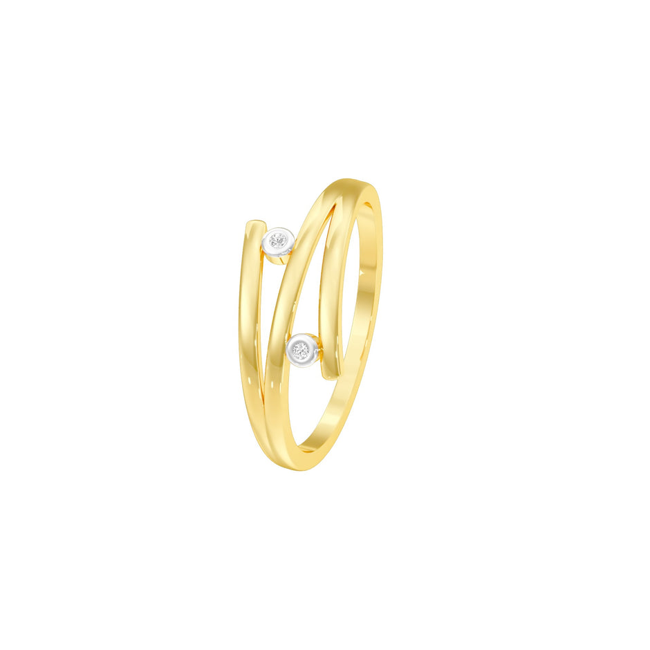 Casual Glimmer Diamond Ring 18 KT / Yellow Gold / 22