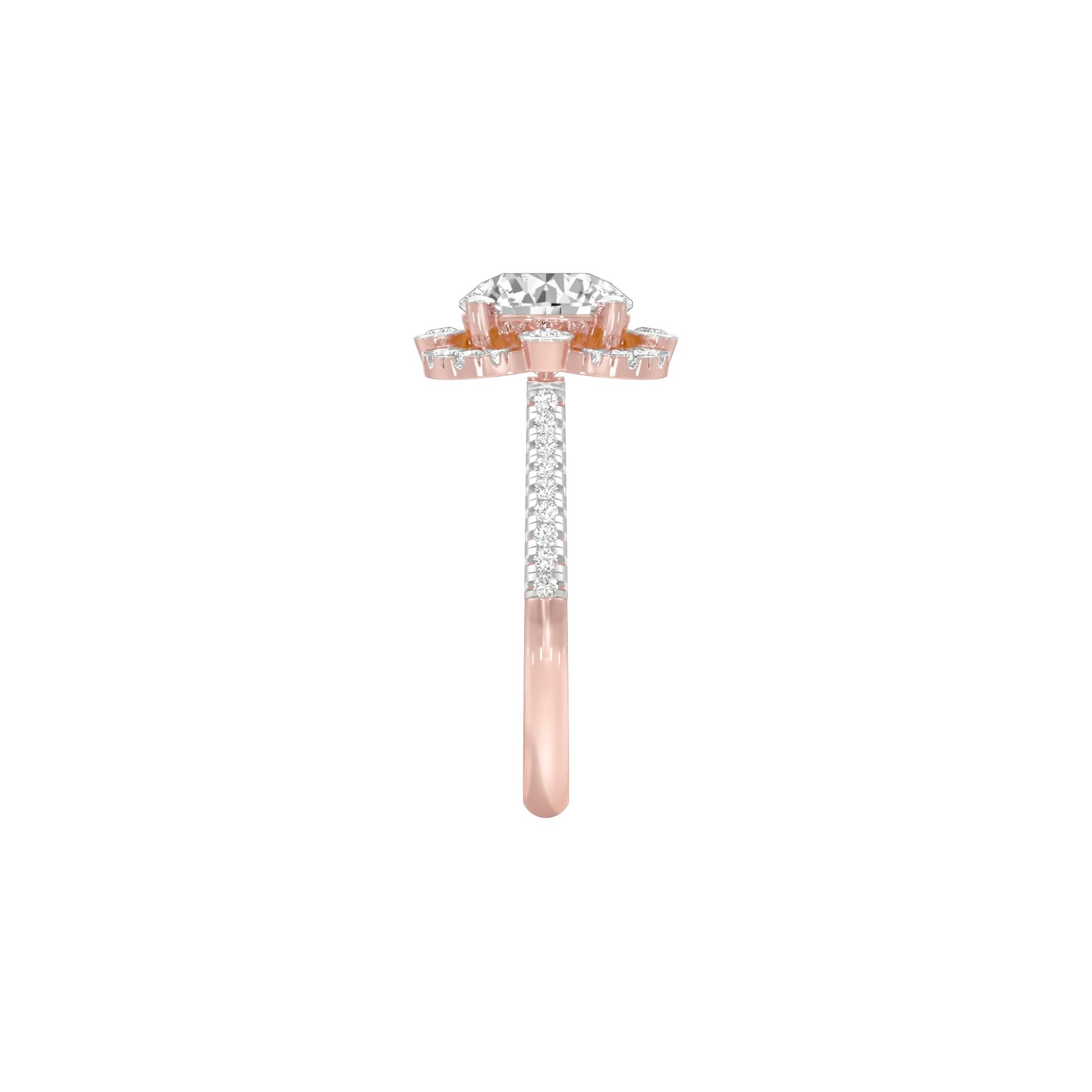 Matched Vibe Diamond Engagement Ring 18 KT / Rose Gold / 22